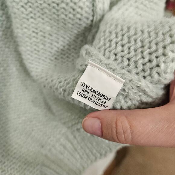 Luna Ivy Anthropologie Knit Puff 3D Crocheted Flower Cardigan Women’s Size Small - Picture 8 of 8